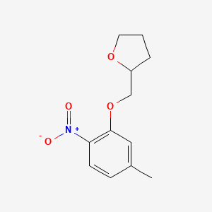 molecular formula C12H15NO4 B8378981 4-Nitro-3-(tetrahydro-furan-2-ylmethoxy)-toluene CAS No. 640767-90-4
