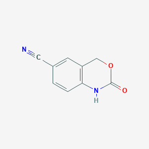 molecular formula C9H6N2O2 B8378994 2-Oxo-1,4-dihydro-2H-benzo[d][1,3]oxazine-6-carbonitrile 