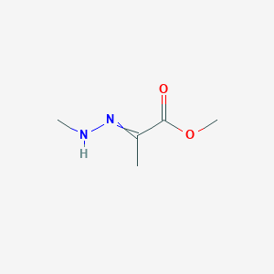 molecular formula C5H10N2O2 B8379031 Methyl 2-(methylhydrazono)propionate 