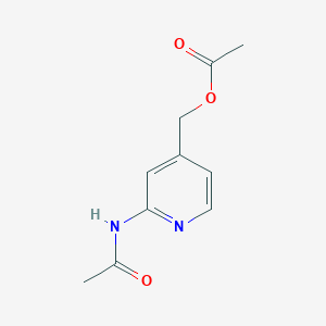 molecular formula C10H12N2O3 B8379038 4-Acetoxymethyl-2-acetylaminopyridine 