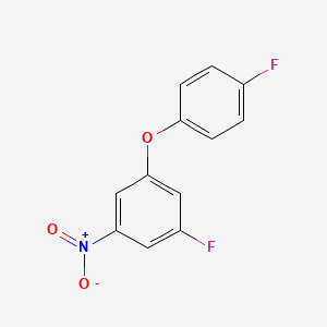 molecular formula C12H7F2NO3 B8379048 1-Fluoro-3-(4-fluorophenoxy)-5-nitrobenzene 