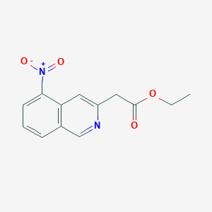 molecular formula C13H12N2O4 B8379049 Ethyl 5-nitroisoquinoline-3-acetate 