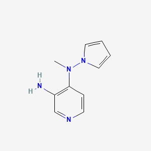 molecular formula C10H12N4 B8379069 4-[N-Methyl-N-(1H-pyrrol-1-yl)amino]-3-pyridinamine 