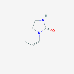 molecular formula C7H12N2O B8379072 1-(2-Methylprop-1-enyl)imidazolidin-2-one 