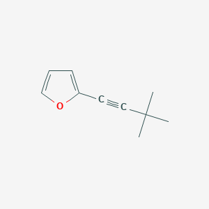 molecular formula C10H12O B8379133 2-(3,3-Dimethyl-1-butynyl)furan 