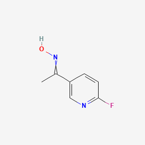 molecular formula C7H7FN2O B8379214 Ethanone, 1-(6-fluoro-3-pyridinyl)-, oxime CAS No. 905587-46-4