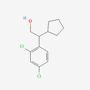 molecular formula C13H16Cl2O B8379249 2-Cyclopentyl-2-(2,4-dichlorophenyl)ethanol 