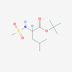 molecular formula C11H23NO4S B8379263 Tert-butyl 2-(methanesulfonamido)-4-methylpentanoate 