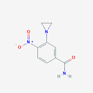 molecular formula C9H9N3O3 B8379265 3-(Aziridin-1-yl)-4-nitrobenzamide 