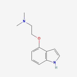 molecular formula C12H16N2O B8379281 2-(1H-indol-4-yloxy)ethyl dimethylamine 