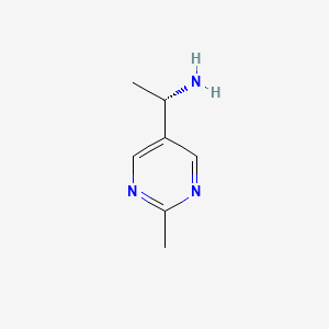 molecular formula C7H11N3 B8379300 (S)-1-(2-methylpyrimidin-5-yl)ethanamine 