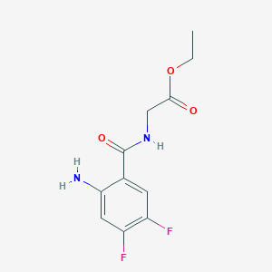 molecular formula C11H12F2N2O3 B8379325 Ethyl (2-amino-4,5-difluorobenzoyl)aminoacetate 