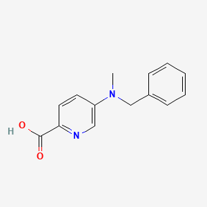 molecular formula C14H14N2O2 B8379346 5-(N-methyl-N-benzylamino)-pyridine-2-carboxylic acid 