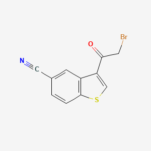 molecular formula C11H6BrNOS B8379356 3-(Bromoacetyl)benzo[b]thiophen-5-carbonitrile 