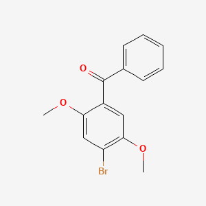 molecular formula C15H13BrO3 B8379373 [4-Bromo-2,5-bis(methyloxy)phenyl](phenyl)methanone 