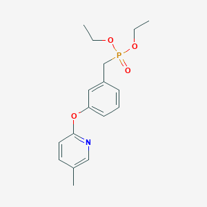 molecular formula C17H22NO4P B8379388 Diethyl 3-(5-methylpyridin-2-yloxy)benzylphosphonate 