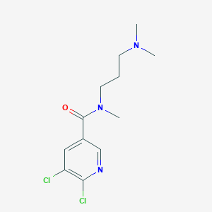 molecular formula C12H17Cl2N3O B8379390 5,6-dichloro-N-[3-(dimethylamino)propyl]-N-methylnicotinamide 