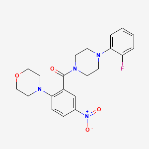 molecular formula C21H23FN4O4 B8379403 [4-(2-Fluoro-phenyl)-piperazin-1-yl]-(2-morpholin-4-yl-5-nitro-phenyl)-methanone 