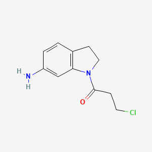 molecular formula C11H13ClN2O B8379410 6-Amino-1-(3-chloropropionyl)indoline 