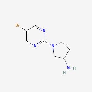 molecular formula C8H11BrN4 B8379434 1-(5-Bromopyrimidin-2-yl)pyrrolidin-3-amine 