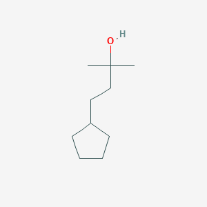 molecular formula C10H20O B8379475 4-Cyclopentyl-2-methyl-2-butanol 