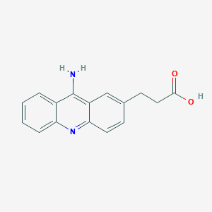 molecular formula C16H14N2O2 B8379521 9-Aminoacridine-2-propanoic acid 