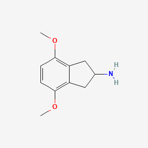 molecular formula C11H15NO2 B8379543 4,7-Dimethoxy-indan-2-ylamine 