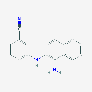 molecular formula C17H13N3 B8379547 3-(1-Amino-2-naphthylamino)benzonitrile 