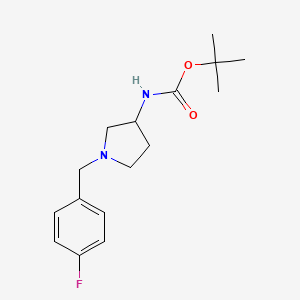 molecular formula C16H23FN2O2 B8379598 [1-(4-Fluoro-benzyl)-pyrrolidin-3-yl]-carbamic acid tert-butyl ester 