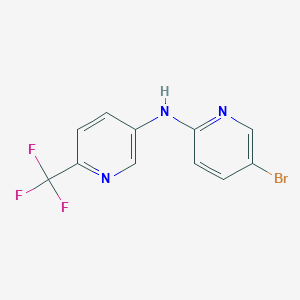 molecular formula C11H7BrF3N3 B8379686 (5-Bromo-pyridin-2-yl)-(6-trifluoromethyl-pyridin-3-yl)-amine 