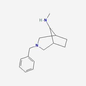 molecular formula C15H22N2 B8379699 3-benzyl-N-methyl-3-azabicyclo[3.2.1]octan-8-amine 