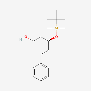 molecular formula C17H30O2Si B8379729 (S)-3-(tert-Butyldimethylsiloxy)-5-phenyl-1-pentanol 