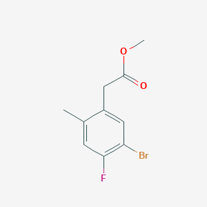 molecular formula C10H10BrFO2 B8379750 (5-Bromo-4-fluoro-2-methyl-phenyl)-acetic acid methyl ester 