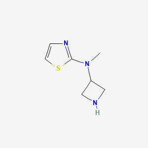 molecular formula C7H11N3S B8379754 3-(Methyl(thiazol-2-yl)amino)azetidine 