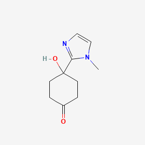 molecular formula C10H14N2O2 B8379801 4-hydroxy-4-(1-methyl-1H-imidazol-2-yl)-cyclohexanone 