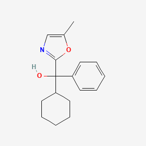 molecular formula C17H21NO2 B8379803 Cyclohexyl-(5-methyl-oxazol-2-yl)-phenyl-methanol 