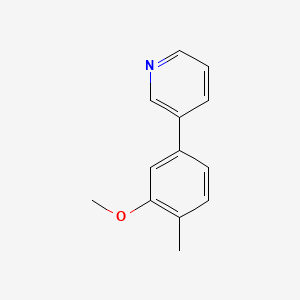 molecular formula C13H13NO B8379818 2-Methyl-5-(3-pyridyl)-anisole 