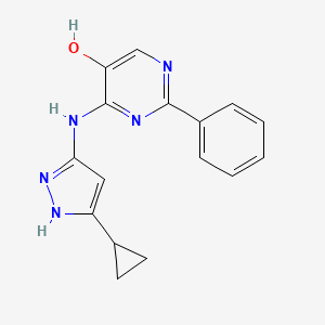 4-(5-cyclopropyl-1H-pyrazol-3-ylamino)-2-phenylpyrimidin-5-ol