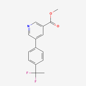 molecular formula C15H13F2NO2 B8379875 Methyl 5-(4-(1,1-difluoroethyl)phenyl)nicotinate 