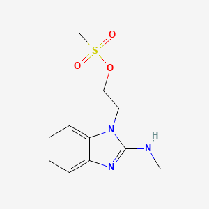 molecular formula C11H15N3O3S B8379879 2-[2-Methylamino(benzimidazol-1-yl)]ethyl Methanesulfonate 