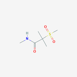 molecular formula C6H13NO3S B8379894 N,2-Dimethyl-2-(methylsulfonyl)propanamide 