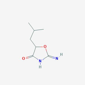 molecular formula C7H12N2O2 B8379912 2-Imino-5-(2-methylpropyl)-1,3-oxazolidin-4-one 