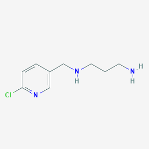 molecular formula C9H14ClN3 B8379926 N-(2-chloro-5-pyridylmethyl)trimethylenediamine 