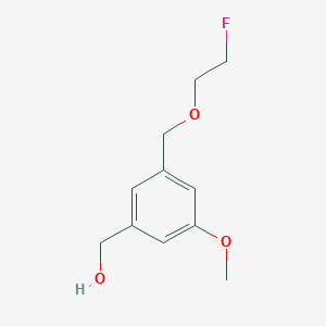 molecular formula C11H15FO3 B8379955 [3-(2-Fluoroethoxymethyl)-5-methoxyphenyl]methanol 