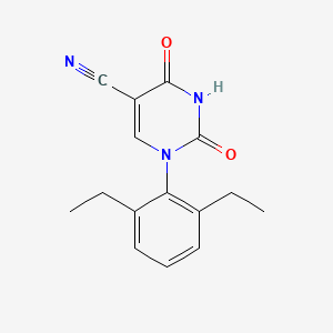 molecular formula C15H15N3O2 B8379970 5-Cyano-1-(2,6-diethylphenyl)uracil 