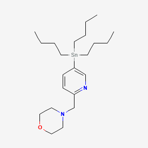 molecular formula C22H40N2OSn B8379983 4-(5-Tri-butylstannanyl-pyridin-2-ylmethyl)-morpholine 