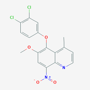5-(3,4-Dichlorophenoxy)-6-methoxy-4-methyl-8-nitroquinoline