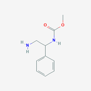 molecular formula C10H14N2O2 B8380040 N-(methoxycarbonyl)-1-phenylethylenediamine 