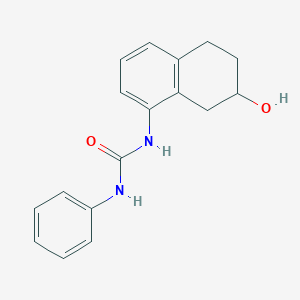 molecular formula C17H18N2O2 B8380063 N-phenyl-N'-(7-hydroxy-5,6,7,8-tetrahydro-1-naphthalenyl)urea 