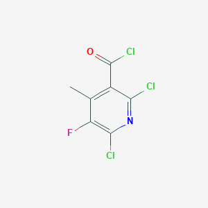 molecular formula C7H3Cl3FNO B8380071 2,6-Dichloro-5-fluoro-4-methylnicotinoyl chloride 